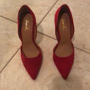 Red pumps high heel